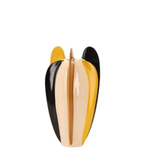 Alternative view of Vase grès Remo Noir Jaune XL Athezza